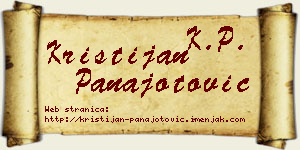 Kristijan Panajotović vizit kartica